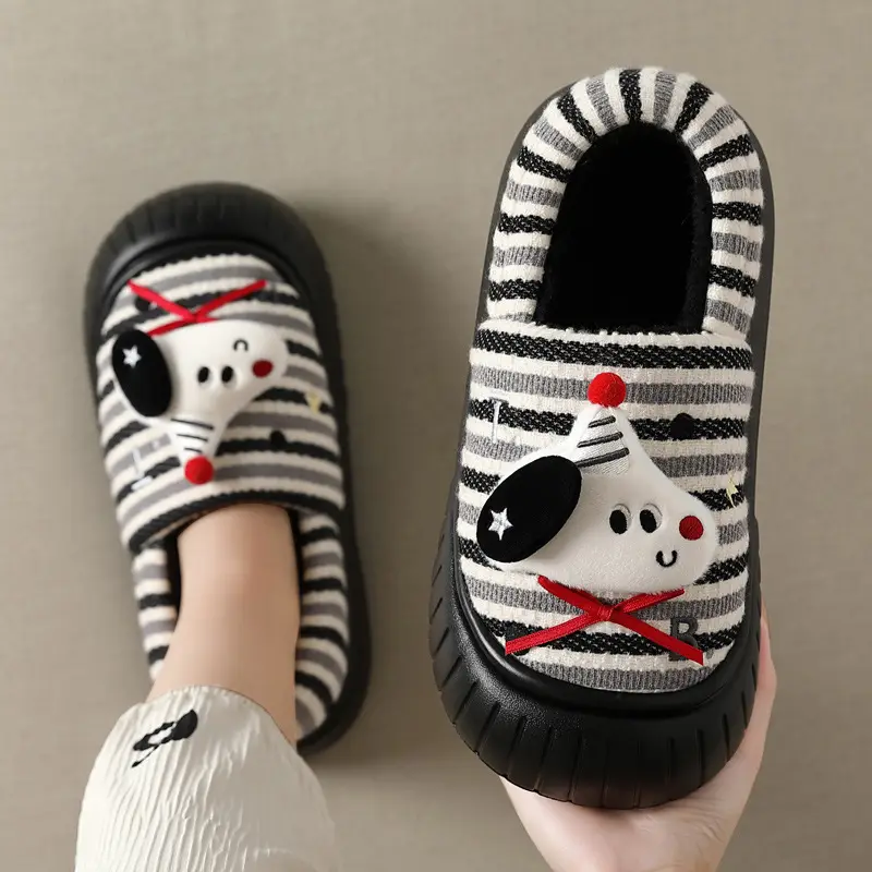 Parent-Child Children's Cotton Slippers Women's Winter Bag Heel New Indoor Home Plush Warm Women's Cotton Shoes Wholesale - Image 5