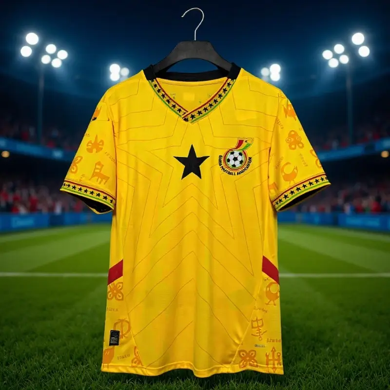 25-26 Ghana Away World Cup National Team Fan Version Top Three Standard New Thai Version Football Jersey