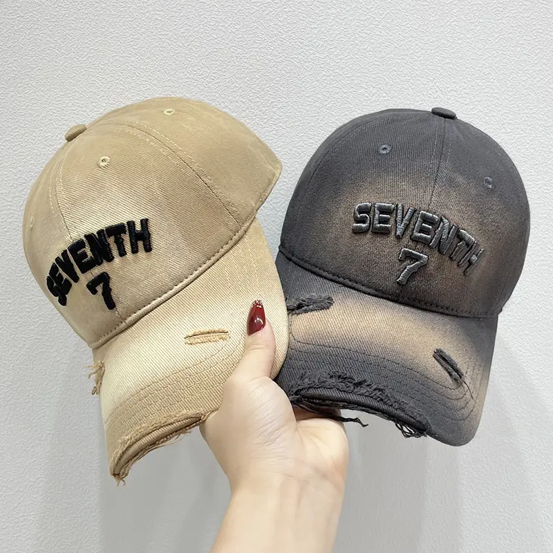 New Ripped Letter Embroidery Baseball Cap for Women - Image 7
