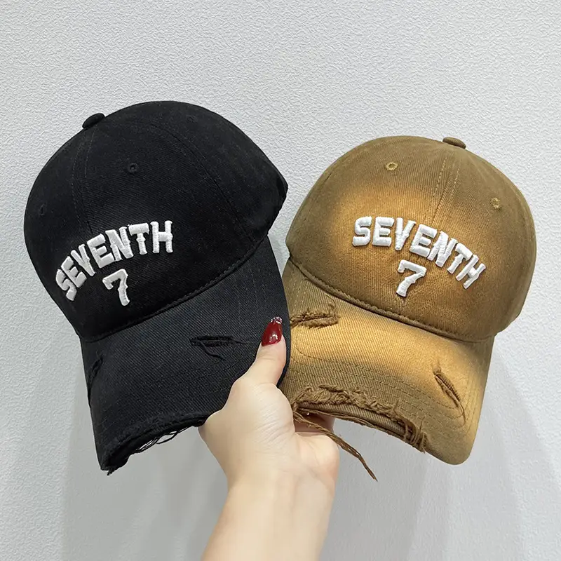 New Ripped Letter Embroidery Baseball Cap for Women - Image 9