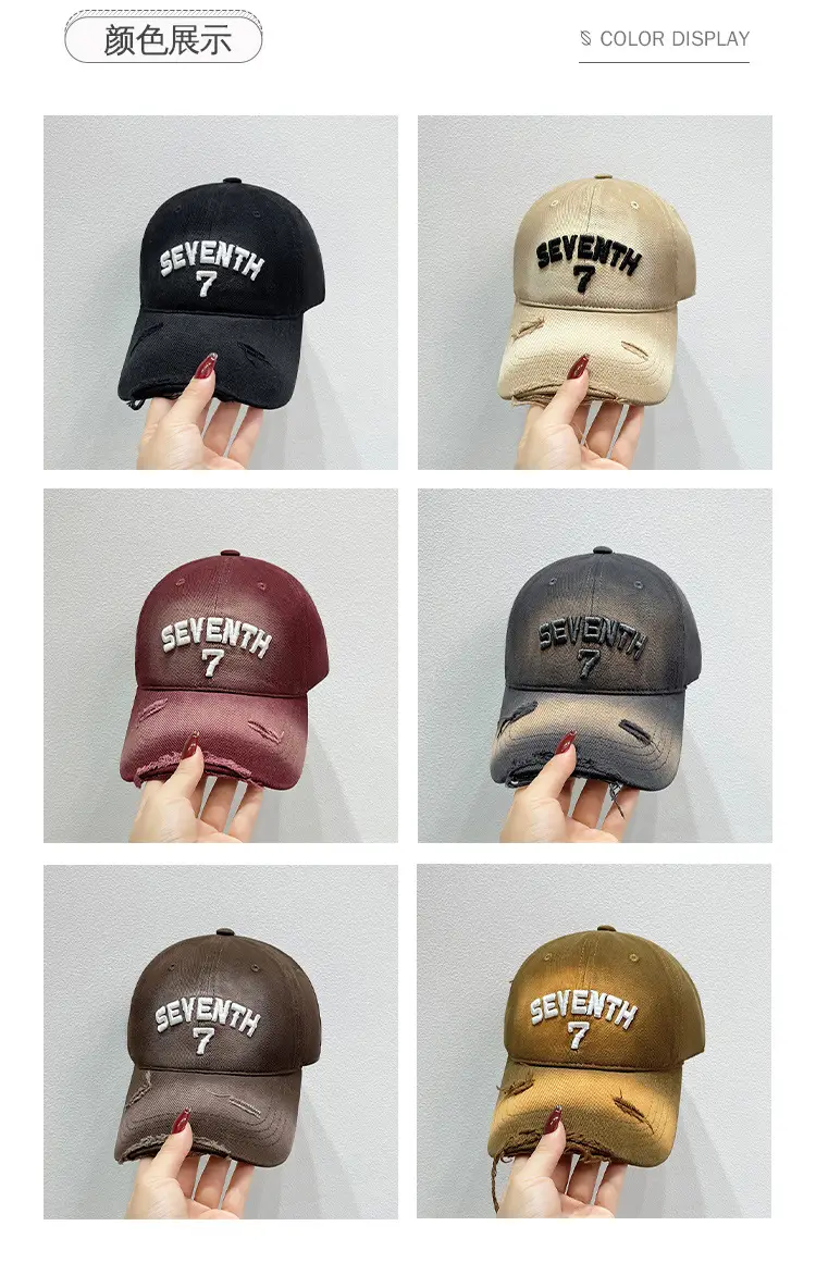 New Ripped Letter Embroidery Baseball Cap for Women — feature 10