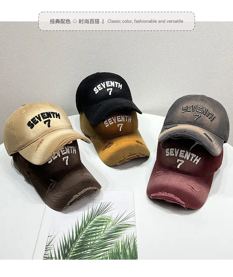 New Ripped Letter Embroidery Baseball Cap for Women — feature 2