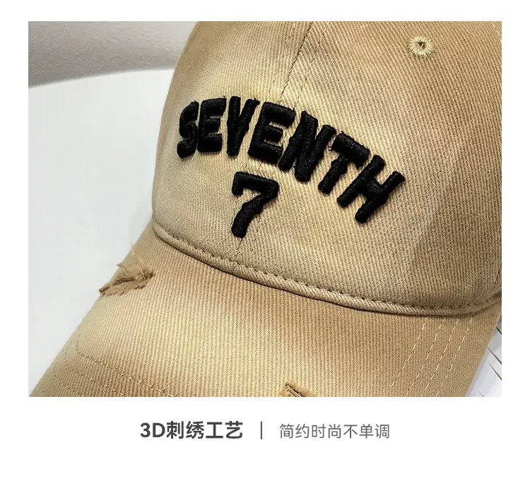 New Ripped Letter Embroidery Baseball Cap for Women — feature 4