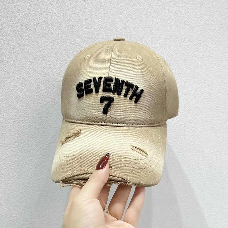 New Ripped Letter Embroidery Baseball Cap for Women - Image 2
