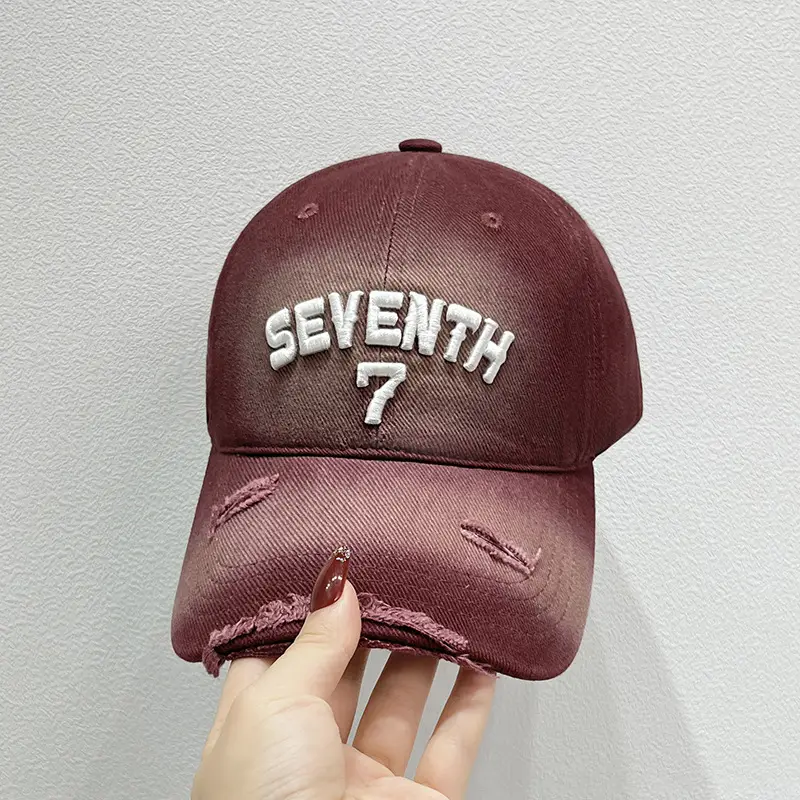 New Ripped Letter Embroidery Baseball Cap for Women - Image 3