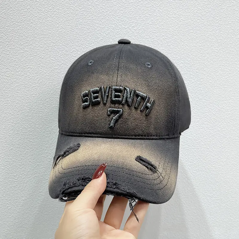 New Ripped Letter Embroidery Baseball Cap for Women - Image 5