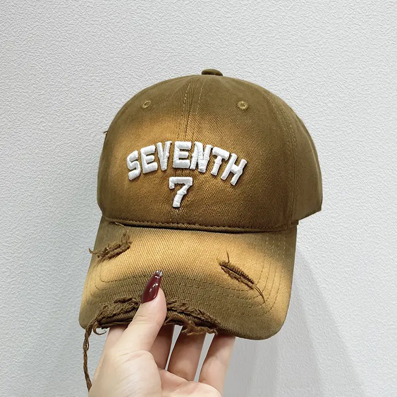 New Ripped Letter Embroidery Baseball Cap for Women - Image 6