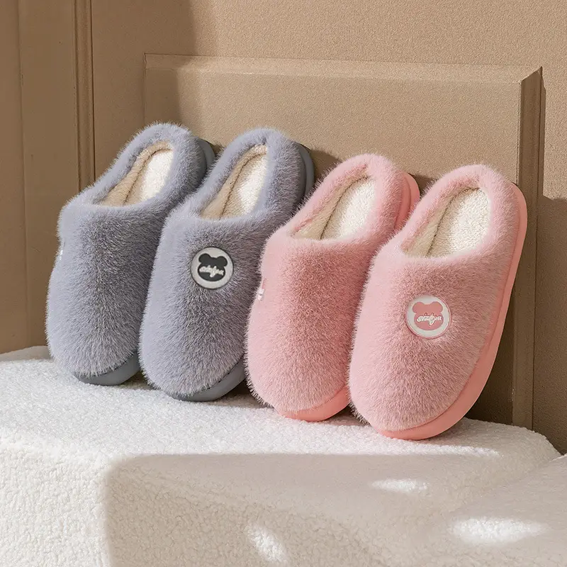 Cotton Slippers with a Stepping-On-Clouds Feel for Men and Women, Suitable for Autumn and Winter, Can Be Worn Indoors or Outdoors, Non-Slip, Thick-Soled, Warm, and Plush Cotton Shoes - Image 8