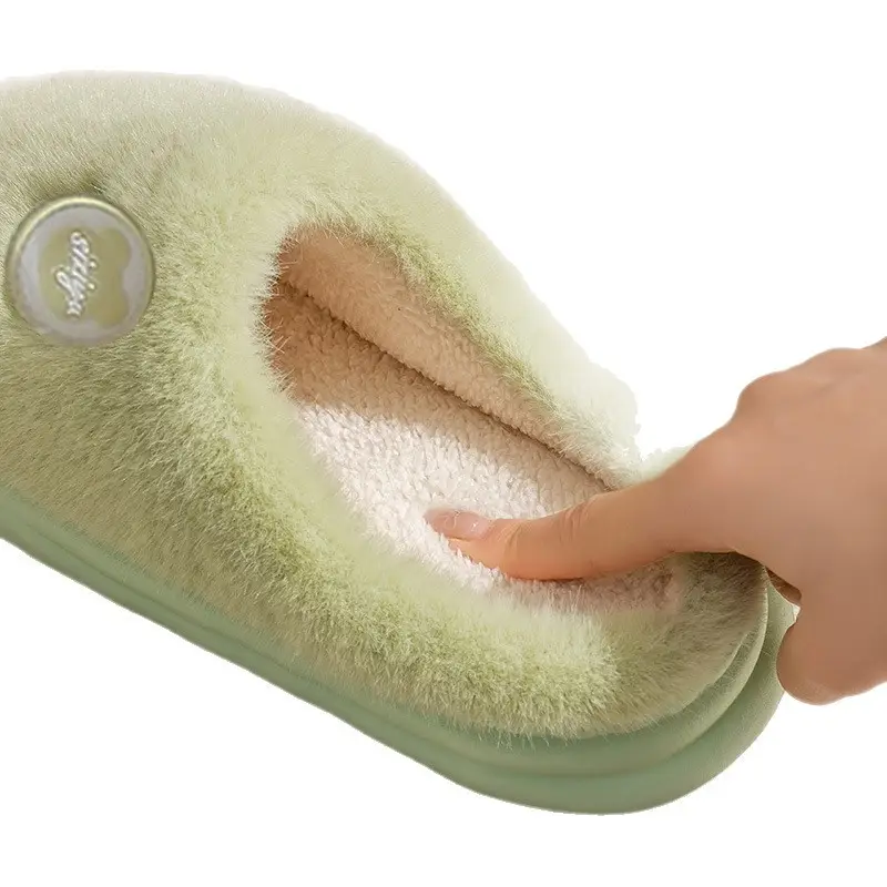 Cotton Slippers with a Stepping-On-Clouds Feel for Men and Women, Suitable for Autumn and Winter, Can Be Worn Indoors or Outdoors, Non-Slip, Thick-Soled, Warm, and Plush Cotton Shoes - Image 10