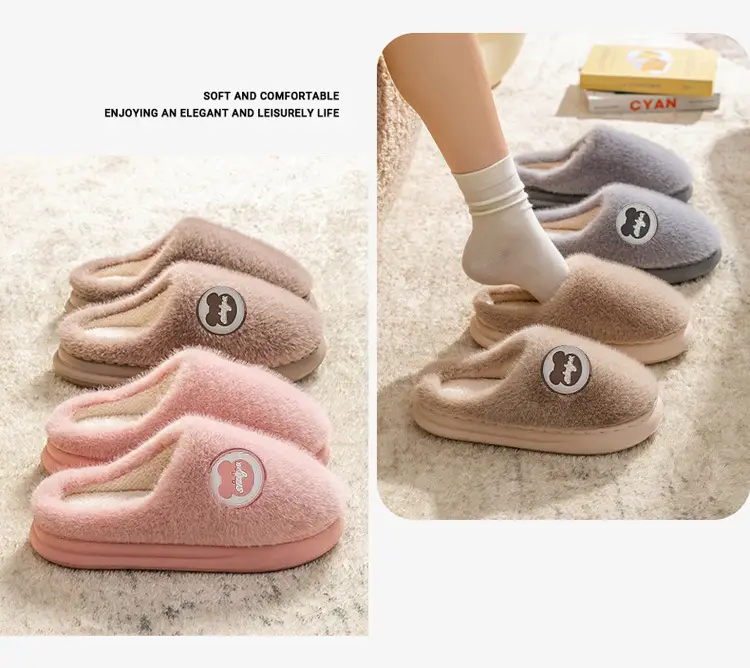 Cotton Slippers with a Stepping-On-Clouds Feel for Men and Women, Suitable for Autumn and Winter, Can Be Worn Indoors or Outdoors, Non-Slip, Thick-Soled, Warm, and Plush Cotton Shoes — feature 27