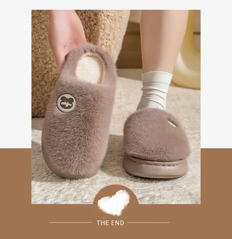 Cotton Slippers with a Stepping-On-Clouds Feel for Men and Women, Suitable for Autumn and Winter, Can Be Worn Indoors or Outdoors, Non-Slip, Thick-Soled, Warm, and Plush Cotton Shoes — feature 30
