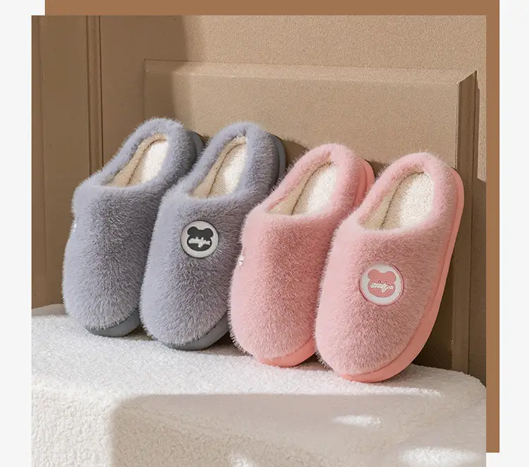 Cotton Slippers with a Stepping-On-Clouds Feel for Men and Women, Suitable for Autumn and Winter, Can Be Worn Indoors or Outdoors, Non-Slip, Thick-Soled, Warm, and Plush Cotton Shoes — feature 4