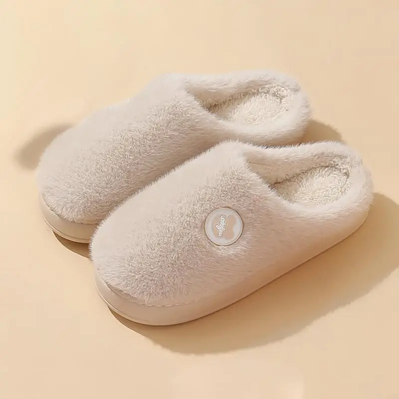 Cotton Slippers with a Stepping-On-Clouds Feel for Men and Women, Suitable for Autumn and Winter, Can Be Worn Indoors or Outdoors, Non-Slip, Thick-Soled, Warm, and Plush Cotton Shoes - Image 3