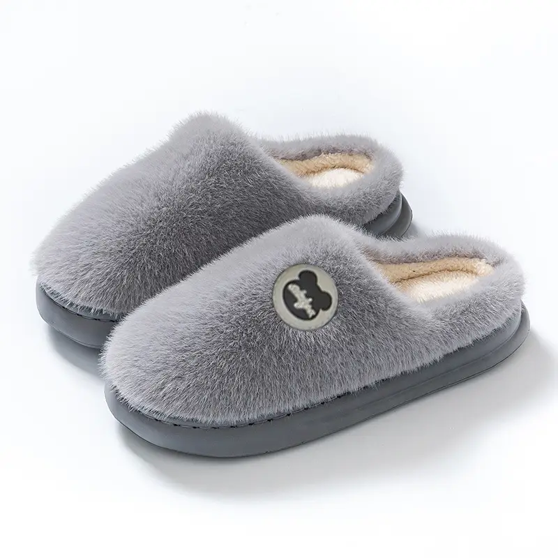 Cotton Slippers with a Stepping-On-Clouds Feel for Men and Women, Suitable for Autumn and Winter, Can Be Worn Indoors or Outdoors, Non-Slip, Thick-Soled, Warm, and Plush Cotton Shoes - Image 4