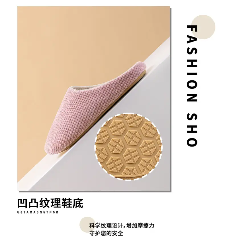Pink Cotton Slippers for Girls New Autumn Winter — feature 12