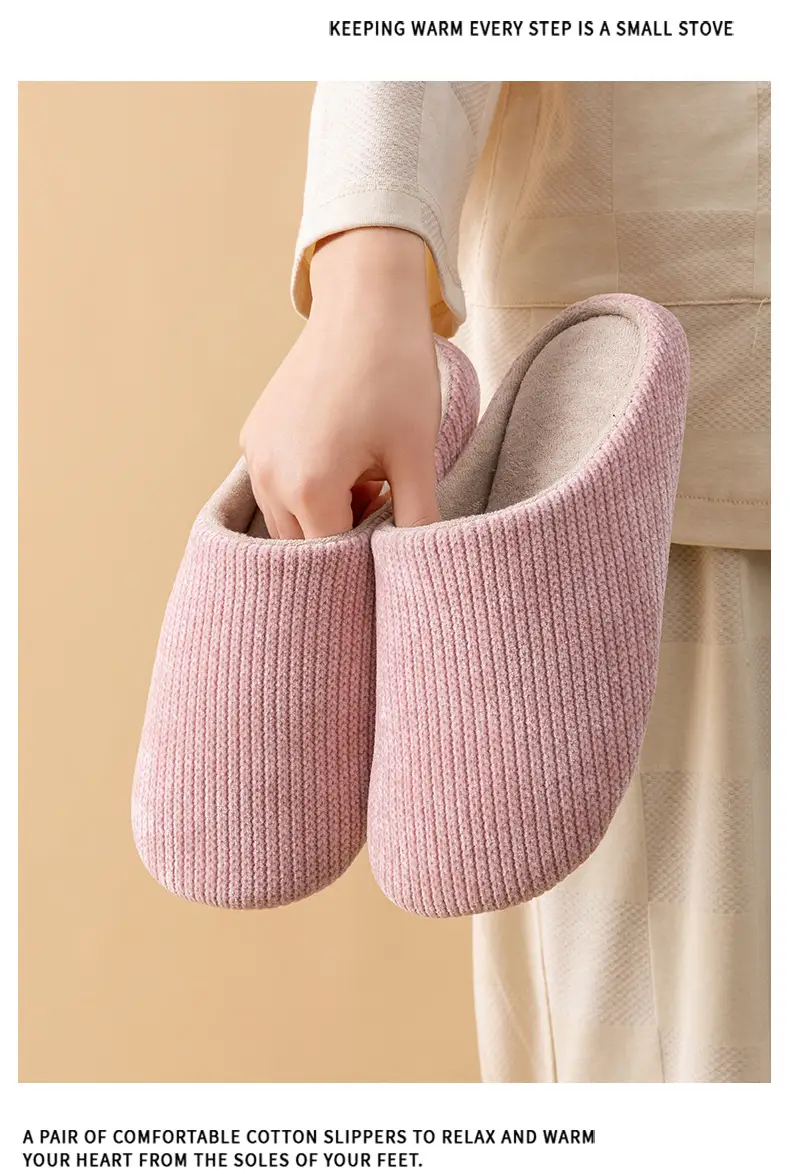 Pink Cotton Slippers for Girls New Autumn Winter — feature 16