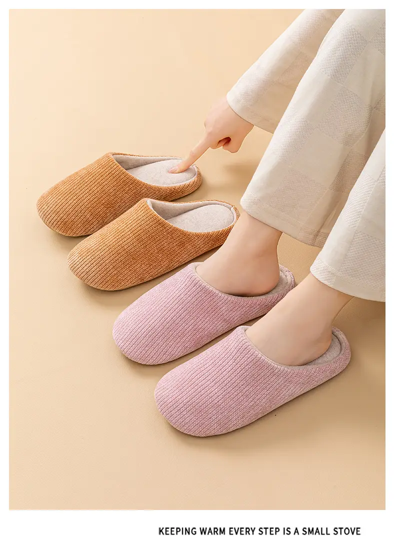 Pink Cotton Slippers for Girls New Autumn Winter — feature 17