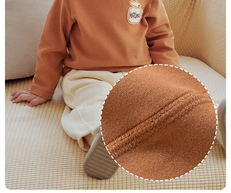 Infant Long Sleeve Turtleneck Shirt Brown Austrian Velvet — feature 18