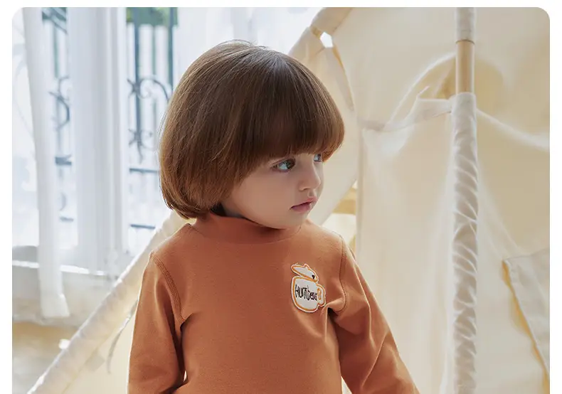 Infant Long Sleeve Turtleneck Shirt Brown Austrian Velvet — feature 32