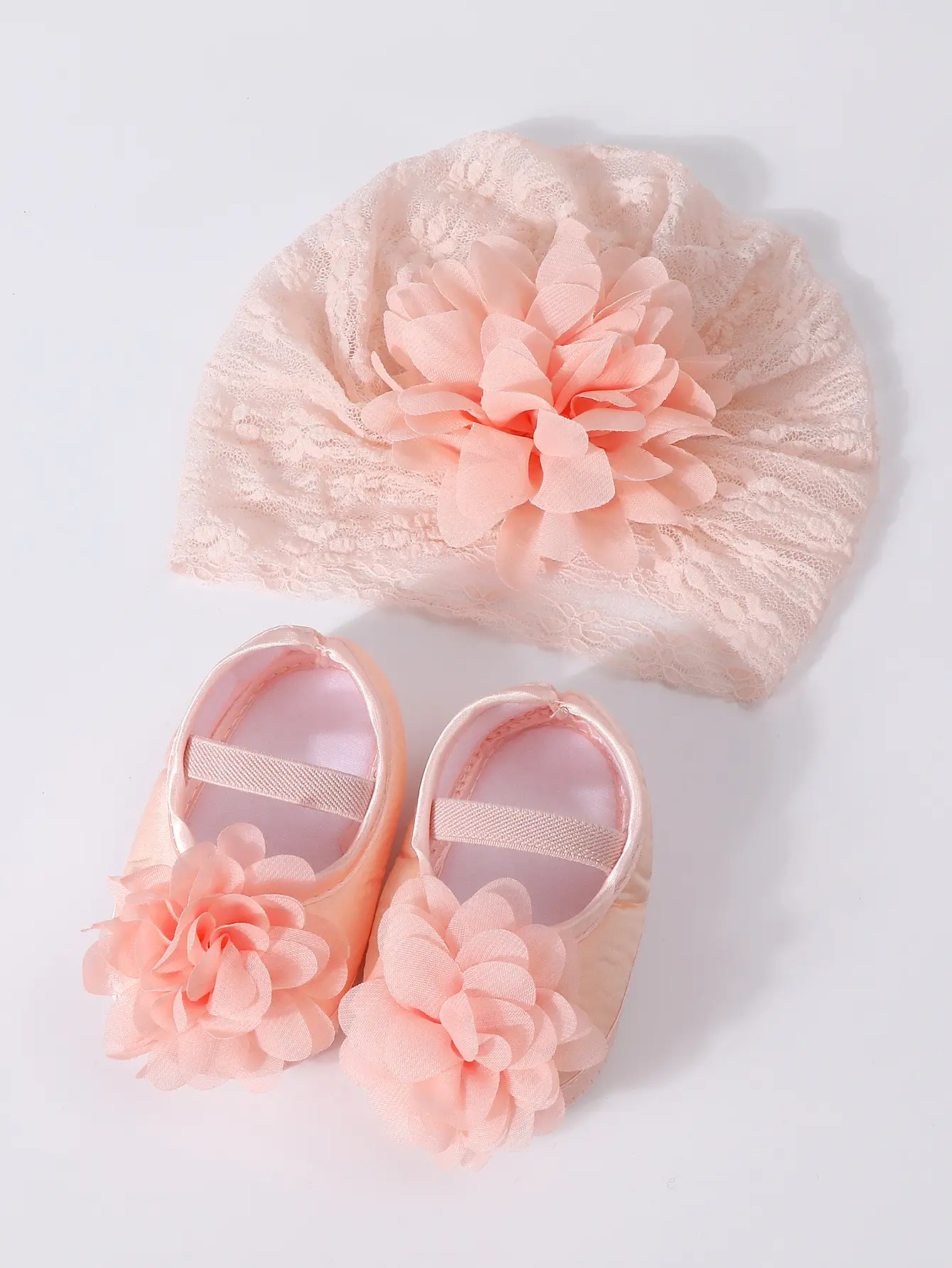 Red Lace Fontanelle Hat & Shoes for Baby 0-1 Year — feature 11
