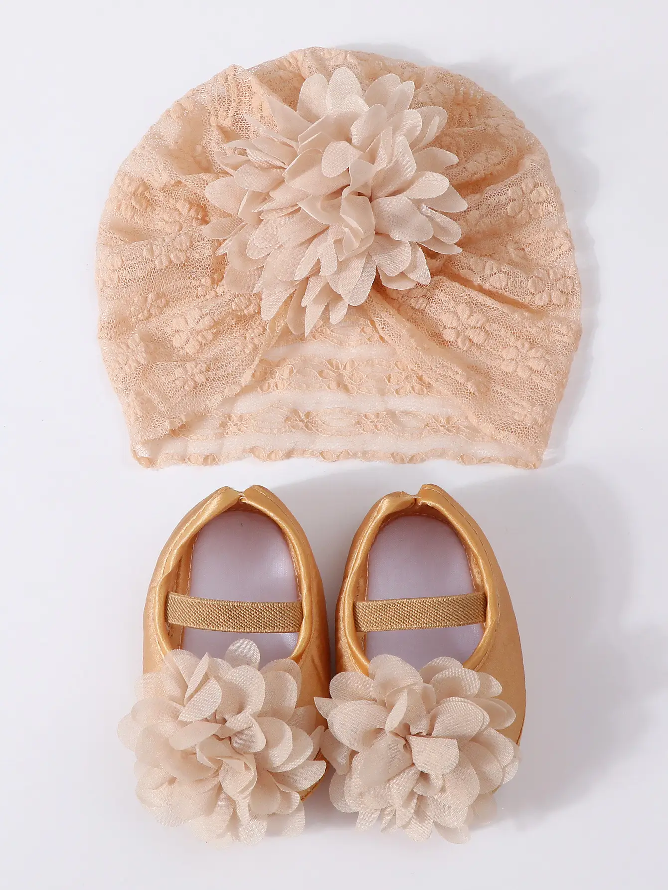 Red Lace Fontanelle Hat & Shoes for Baby 0-1 Year