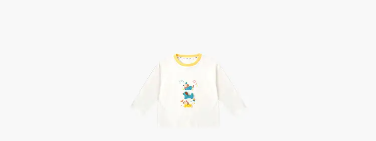 Children's Cotton T-Shirt Set White Blue Cap — feature 16