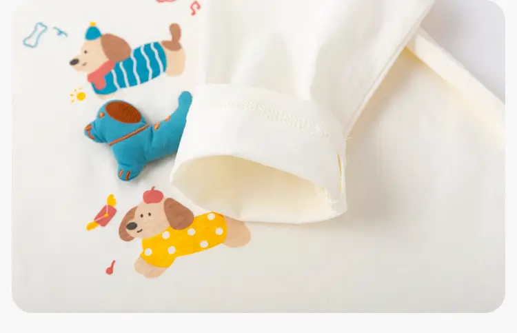 Children's Cotton T-Shirt Set White Blue Cap — feature 33