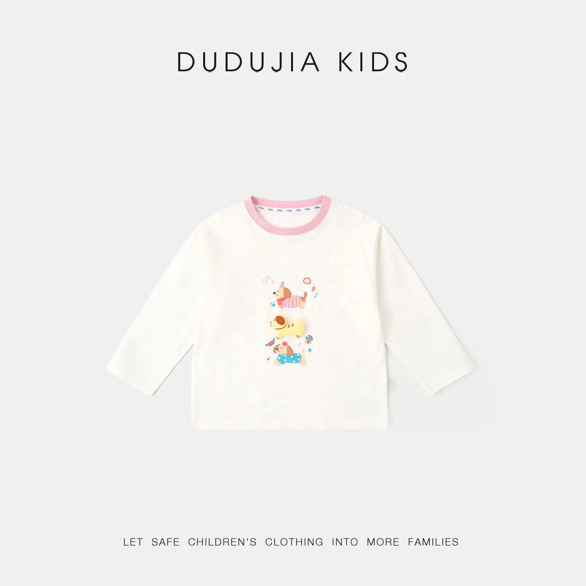 Children's Cotton T-Shirt Set White Blue Cap - Image 2