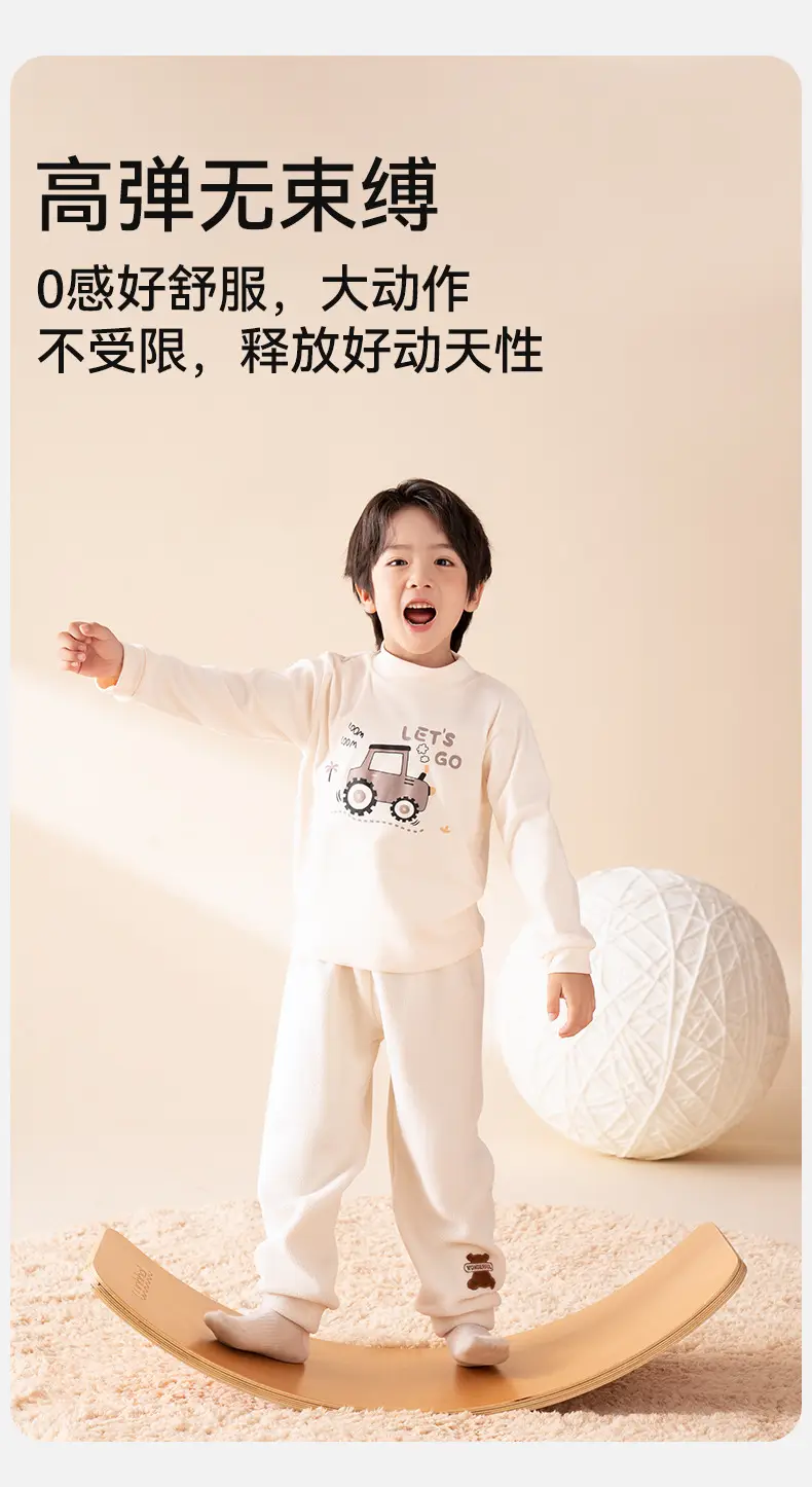 Boys Long Sleeve Thermal T-Shirt Baby Inner Layer A-Type German Velvet Cotton Sweater Top Kidsren's Autumn and Winter Half Turtleneck Bottoming Shirt — feature 11
