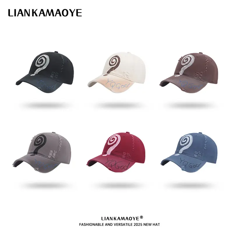 Gray Korean Style Baseball Cap Retro Japanese Versatile English Small - Image 7