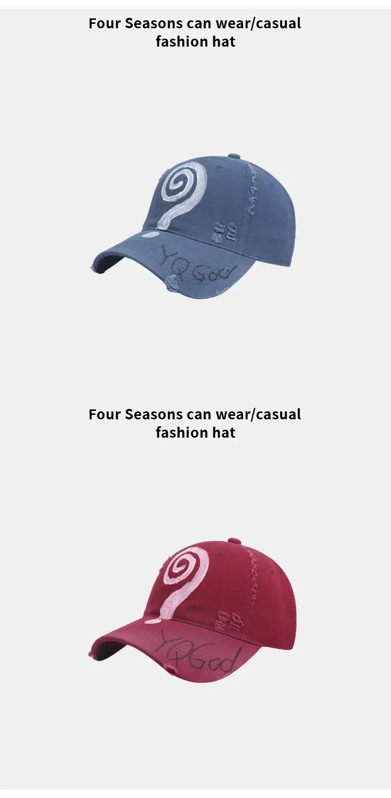 Gray Korean Style Baseball Cap Retro Japanese Versatile English Small — feature 12