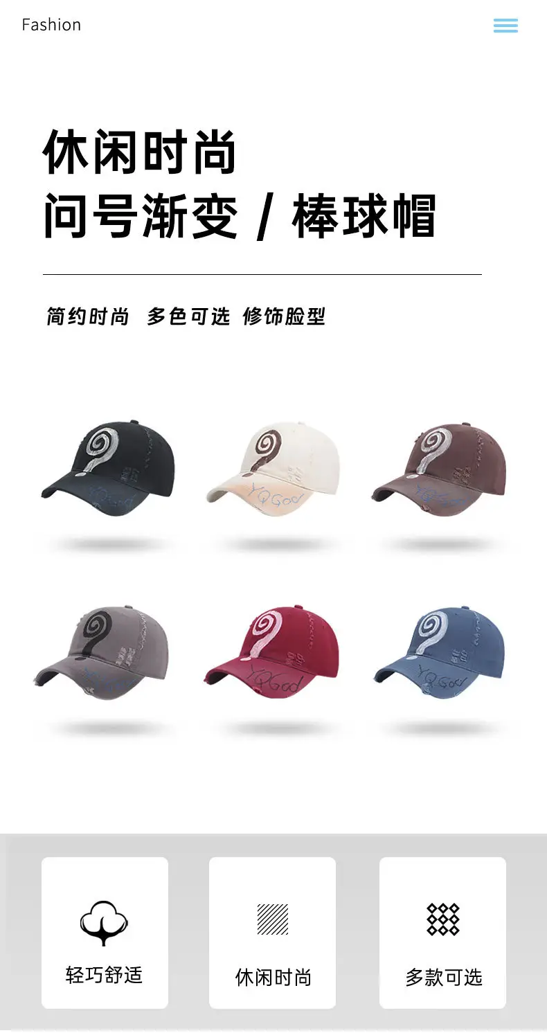 Gray Korean Style Baseball Cap Retro Japanese Versatile English Small — feature 2