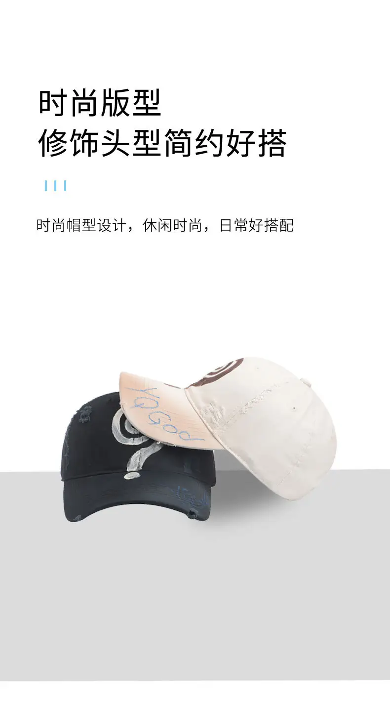Gray Korean Style Baseball Cap Retro Japanese Versatile English Small — feature 6
