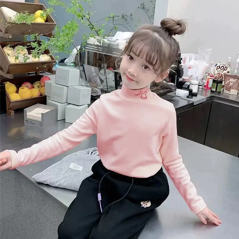 Girls Half Turtleneck Velvet Top Cream 2025 — feature 11