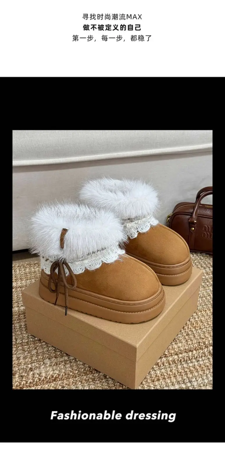 High-Top Cotton Slippers for Women, Closed Heel, New Autumn and Winter Style, Indoor Home Wear, Fleece-Lined, Warm, Outdoor Snow Boots, Wholesale — feature 15