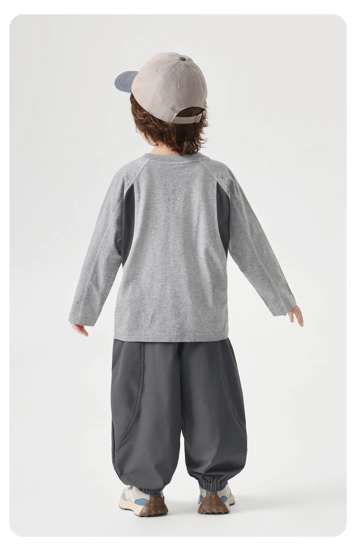 Boys Long Sleeve T-Shirt Gray Kids Base Layer Warm Spring Autumn — feature 14