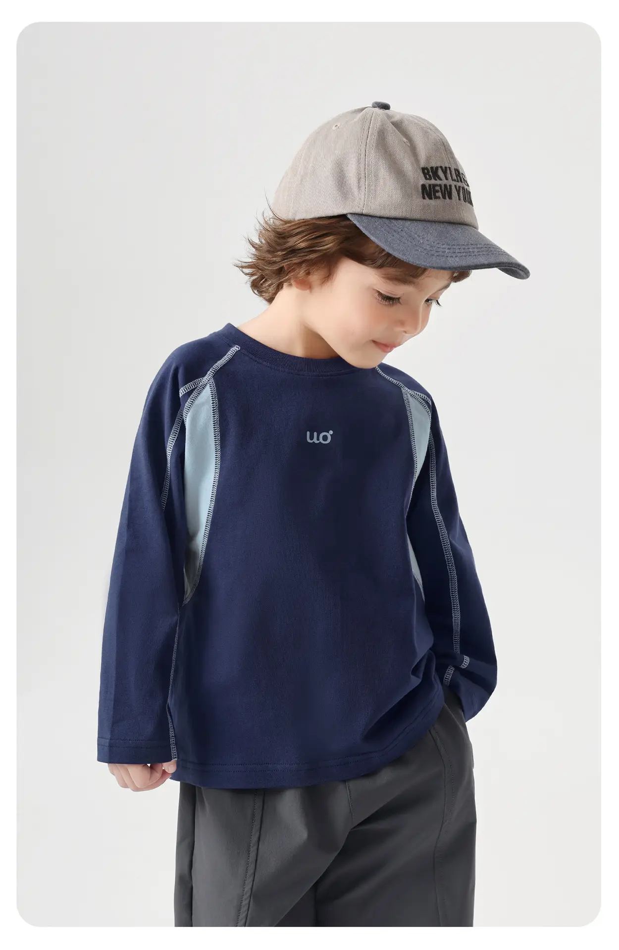 Boys Long Sleeve T-Shirt Gray Kids Base Layer Warm Spring Autumn — feature 15