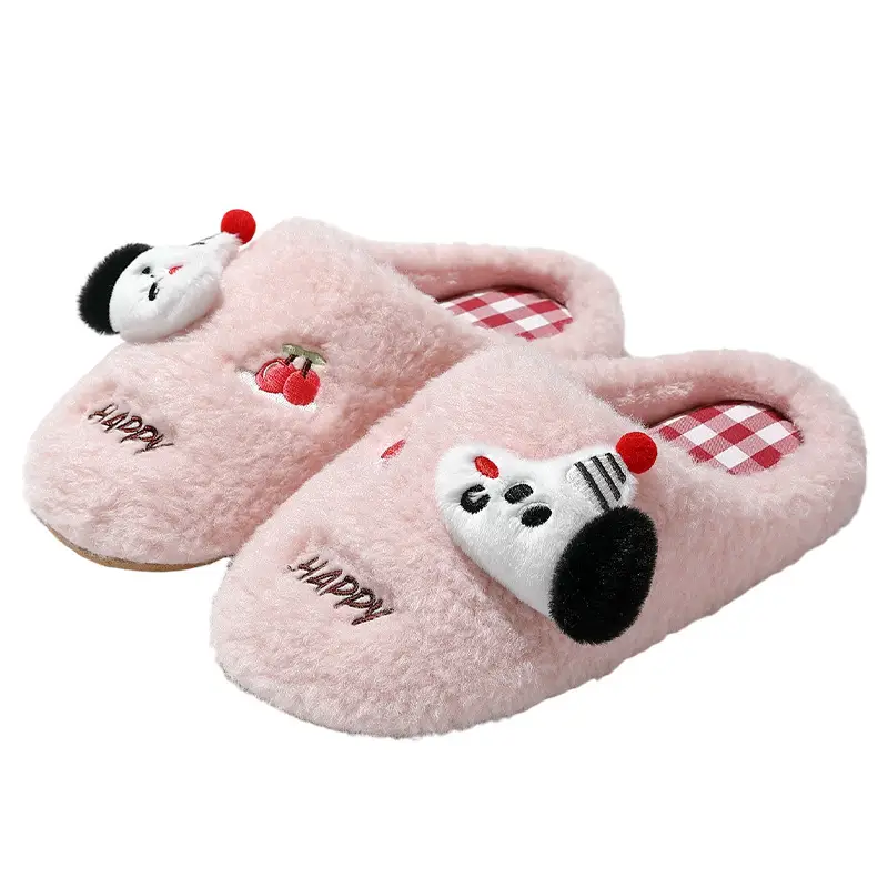 Cute Half-Pack Cotton Slippers for Women, Furry Slippers That Can Be Worn Outside, Autumn and Winter Home Warmth Plus Velvet Cartoon Women's Slippers Wholesale - Image 9