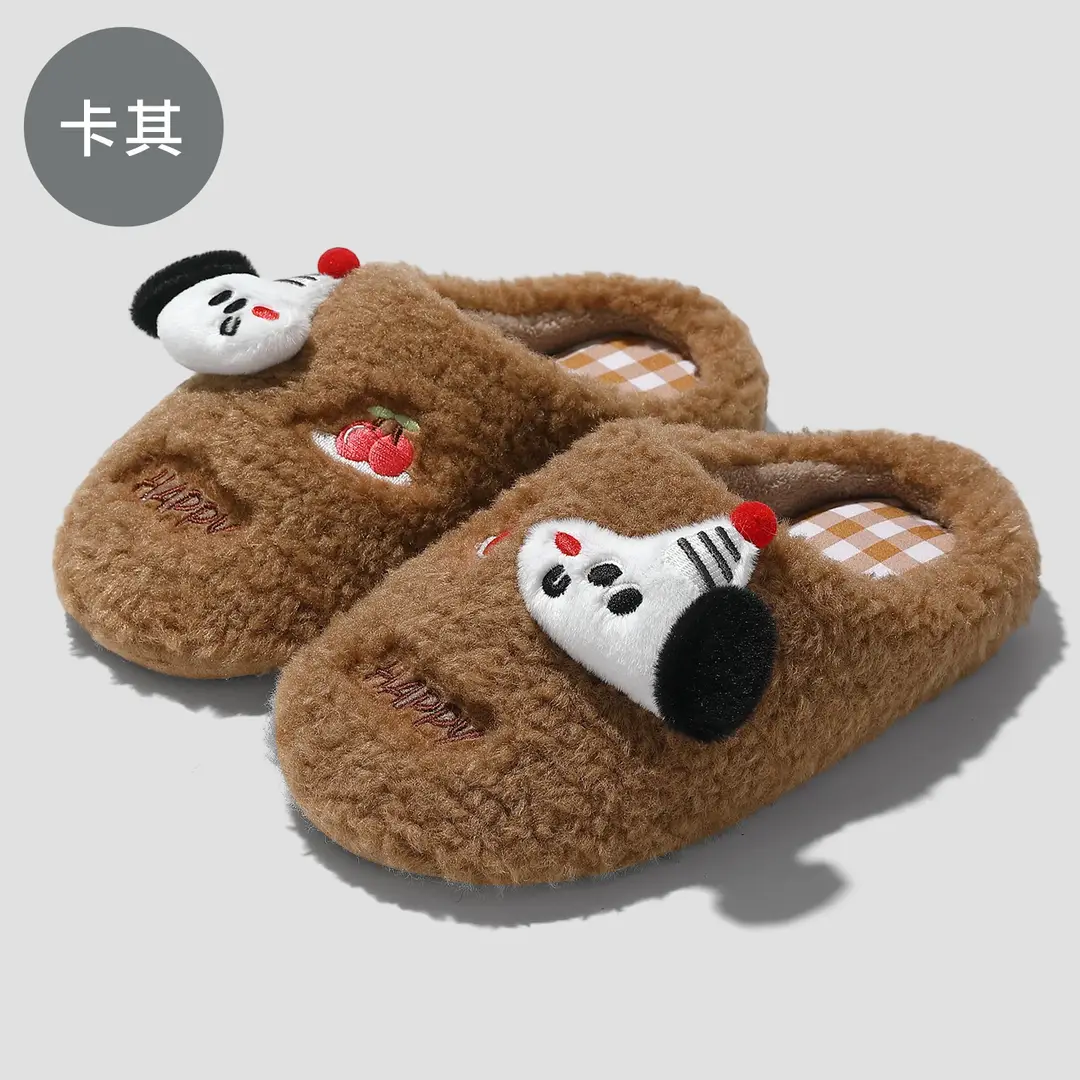 Cute Half-Pack Cotton Slippers for Women, Furry Slippers That Can Be Worn Outside, Autumn and Winter Home Warmth Plus Velvet Cartoon Women's Slippers Wholesale - Image 3
