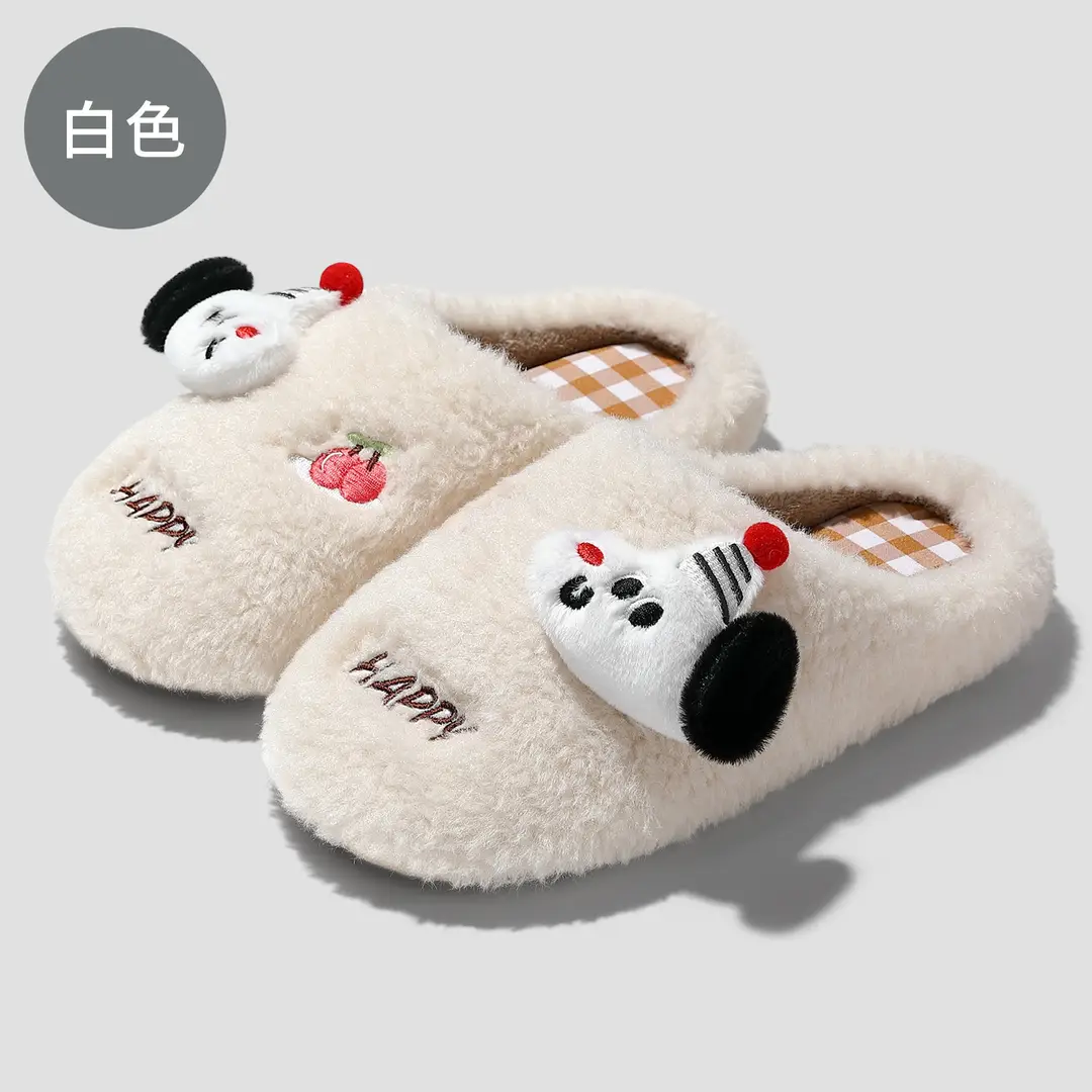 Cute Half-Pack Cotton Slippers for Women, Furry Slippers That Can Be Worn Outside, Autumn and Winter Home Warmth Plus Velvet Cartoon Women's Slippers Wholesale - Image 4