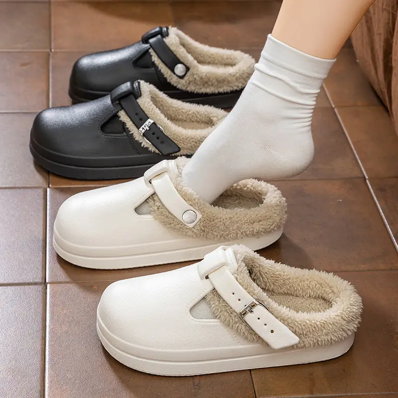 Waterproof Cotton Slippers for Women in Winter New Style Warm and Non-Slip Outer Wear Couple Home Shoes Indoor Home Slippers Autumn and Winter - Image 5