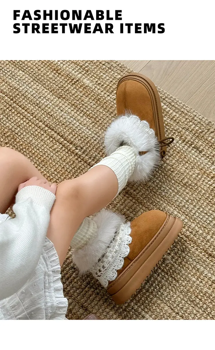 High-Top Cotton Slippers for Women, Closed Heel, Autumn and Winter 2025 New Model, Indoor Home Wear, Fleece-Lined, Warm, Outdoor Snow Boots for Women — feature 11
