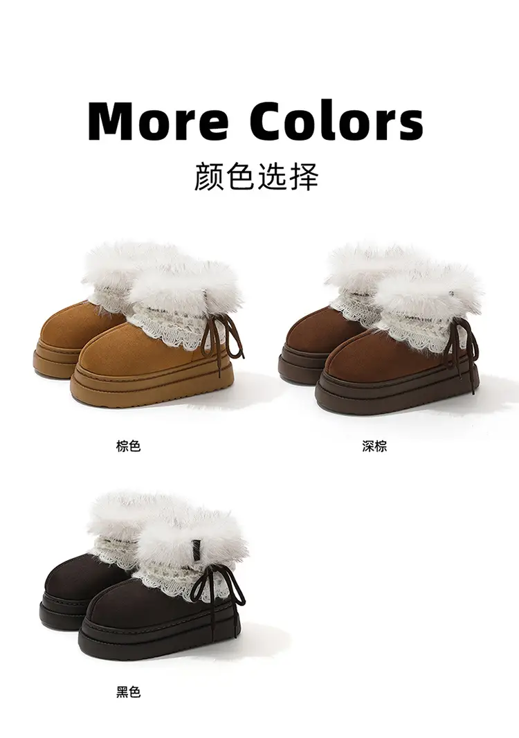 High-Top Cotton Slippers for Women, Closed Heel, Autumn and Winter 2025 New Model, Indoor Home Wear, Fleece-Lined, Warm, Outdoor Snow Boots for Women — feature 5