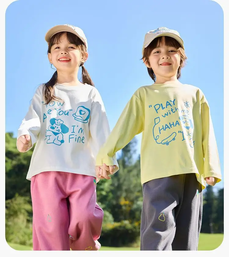 Dudujia Kids Pure Cotton T-Shirt White Spring New Arrival — feature 16