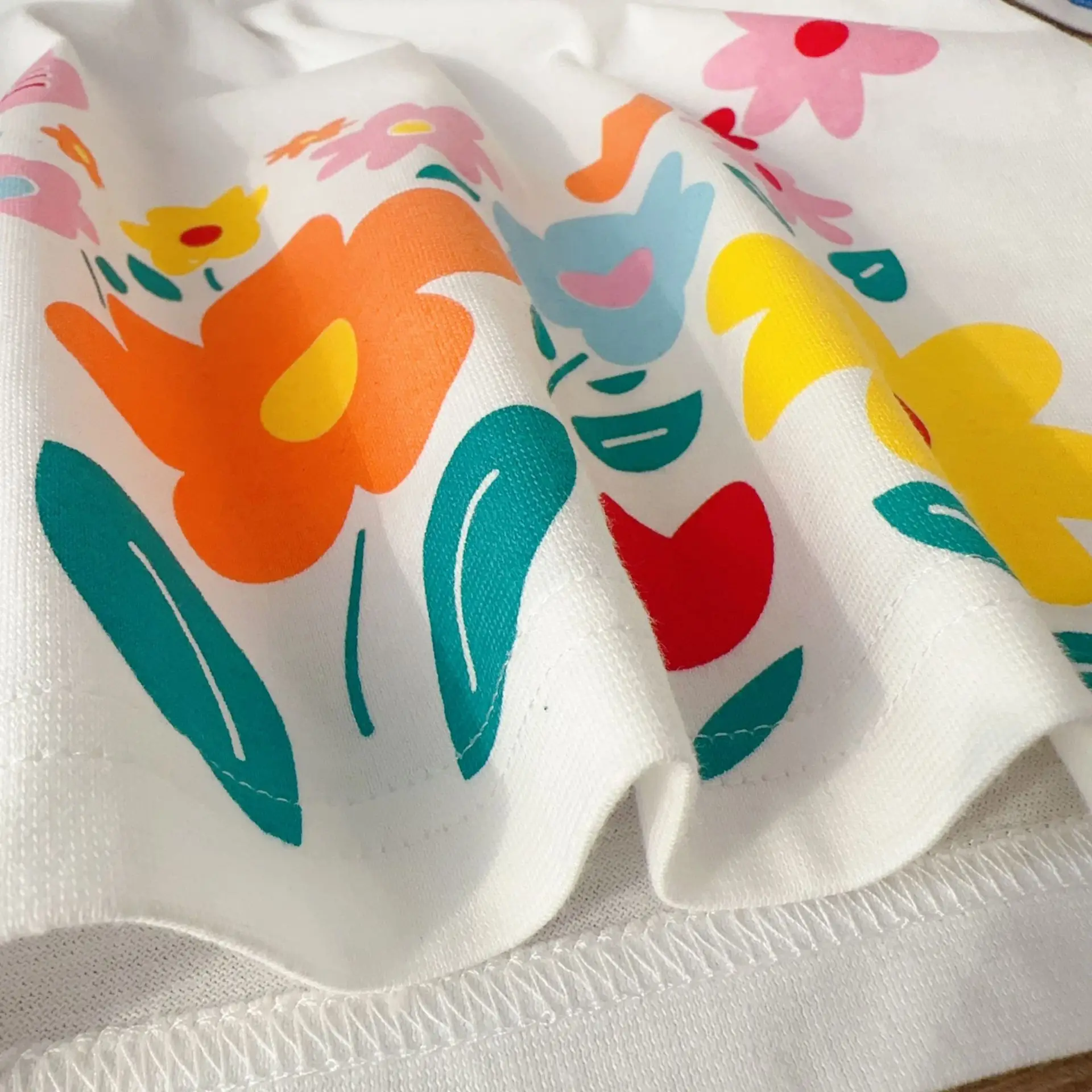 Kids Summer T-Shirt with Colorful Floral Print - Image 5