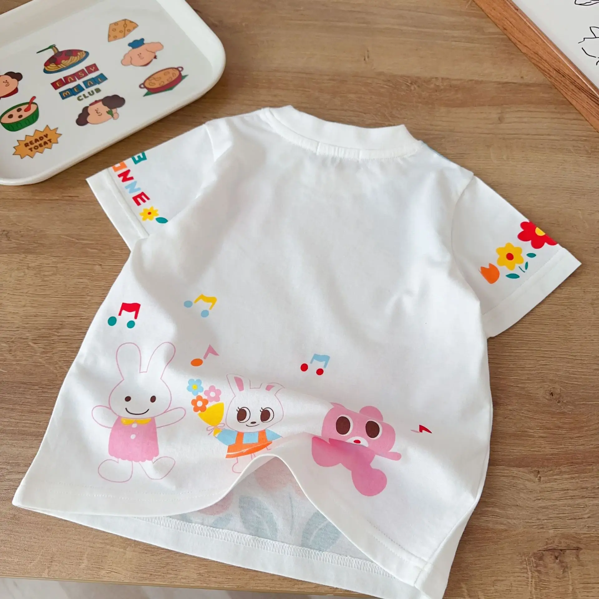 Kids Summer T-Shirt with Colorful Floral Print — feature 12