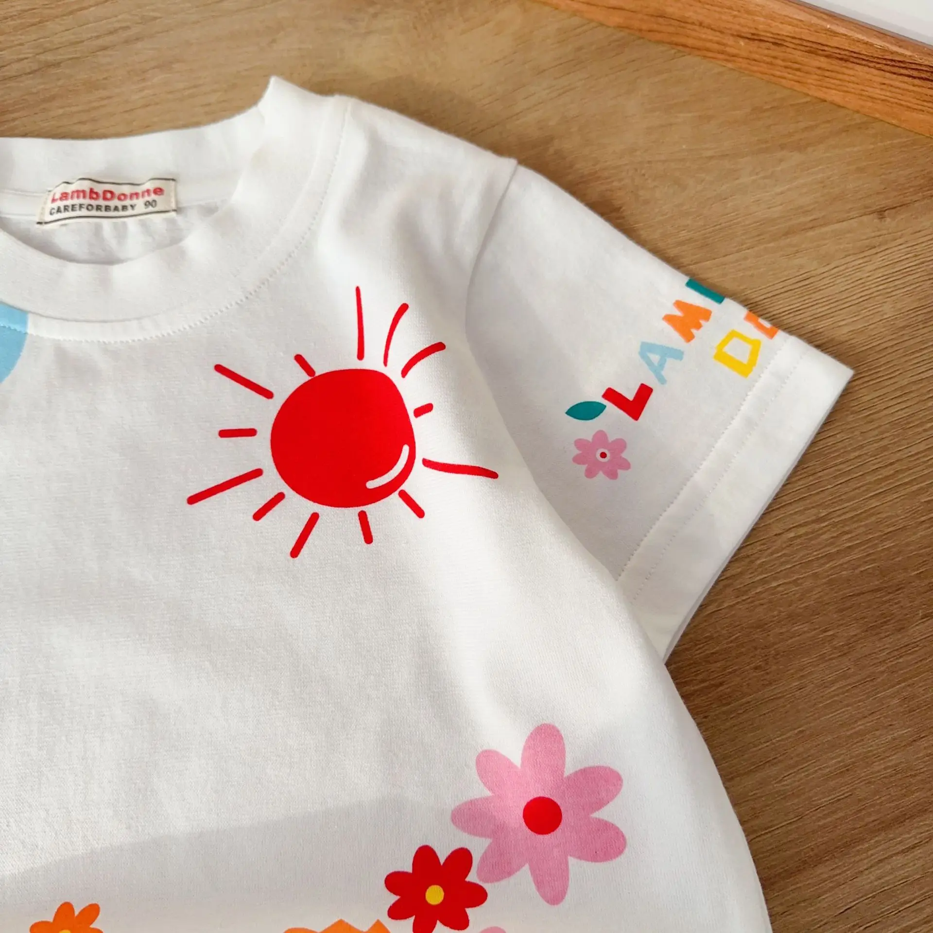 Kids Summer T-Shirt with Colorful Floral Print — feature 19
