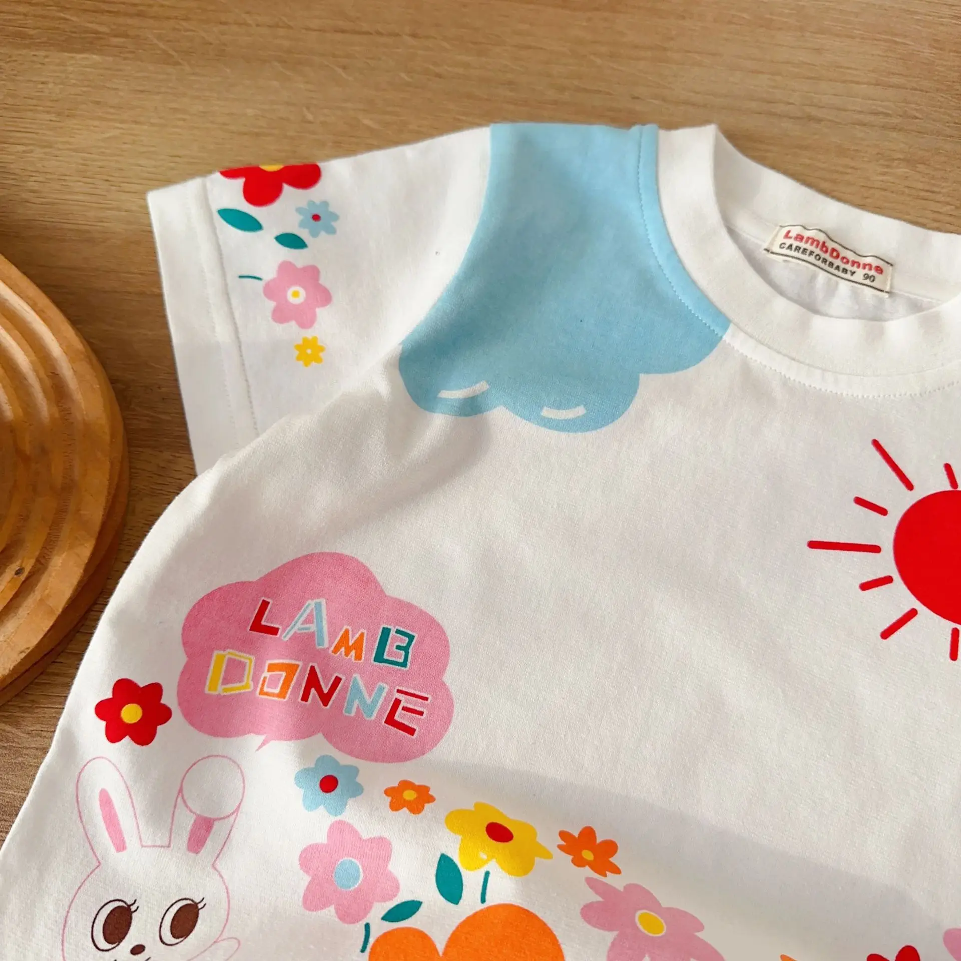 Kids Summer T-Shirt with Colorful Floral Print — feature 20