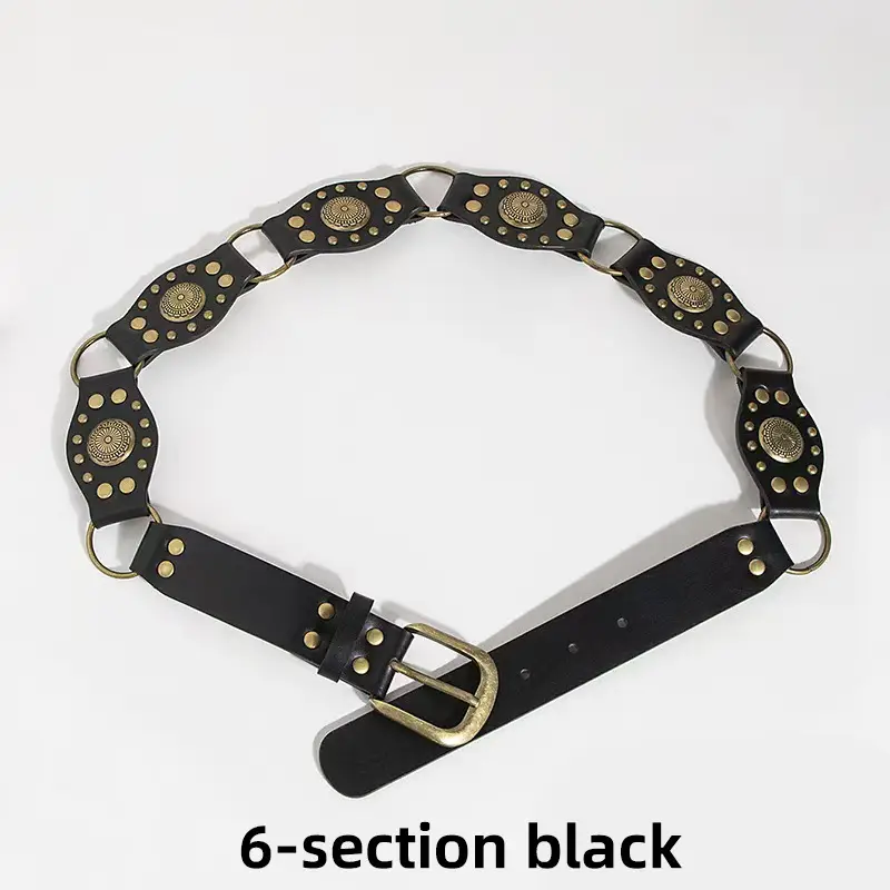 Maillard Belt Bohemian Retro American Brown Belt Waist Chain Accessories Skirt Ethnic Style Girdle Fashion — feature 14