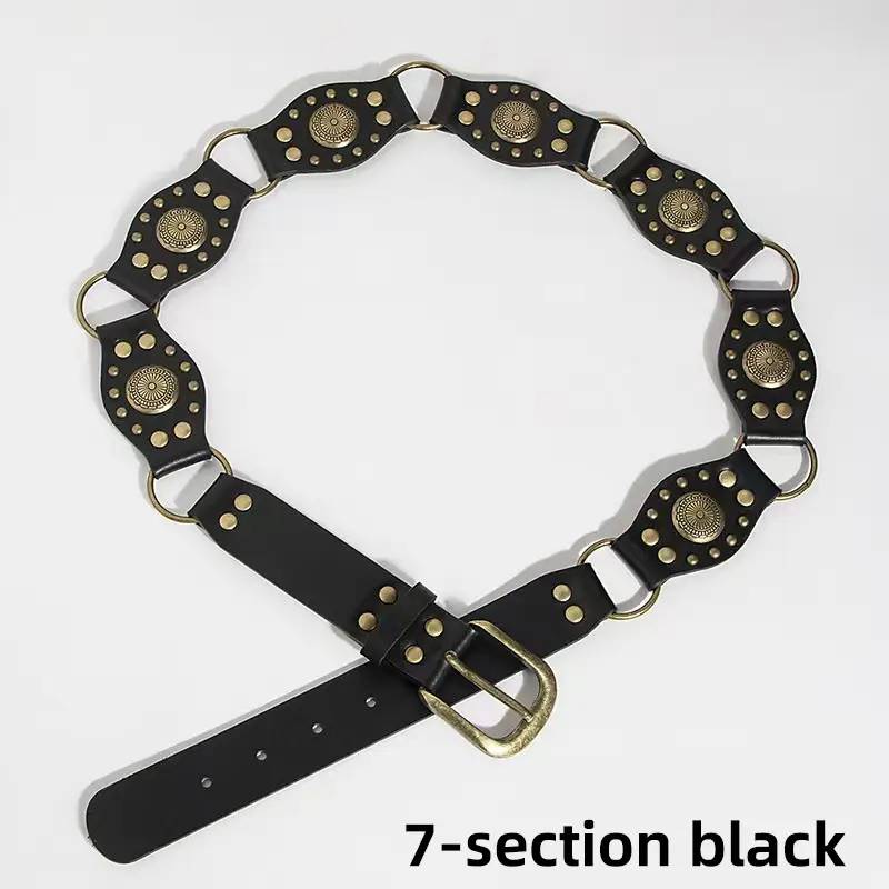 Maillard Belt Bohemian Retro American Brown Belt Waist Chain Accessories Skirt Ethnic Style Girdle Fashion — feature 15